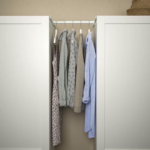 IKEA - HJALPA, adjustable clothes  rail, white, 30-47x55 cm