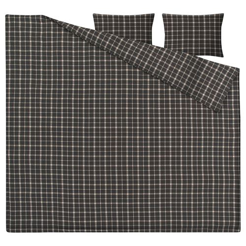 IKEA - STRUTBRAKEN, double quilt cover and 2 pillowcases, grey, 240x220/50x60 cm