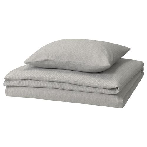 IKEA - STRUTBRAKEN, single duvet cover sets, grey, 150x200/50x60 cm