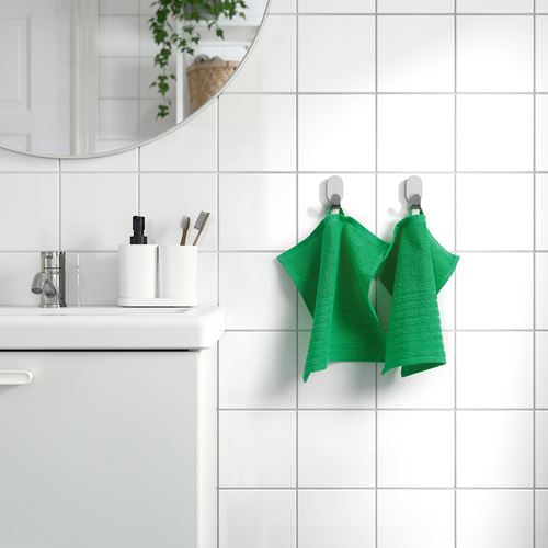 IKEA - VAGSJÖN, hand towel, high-gloss green, 30x30 cm