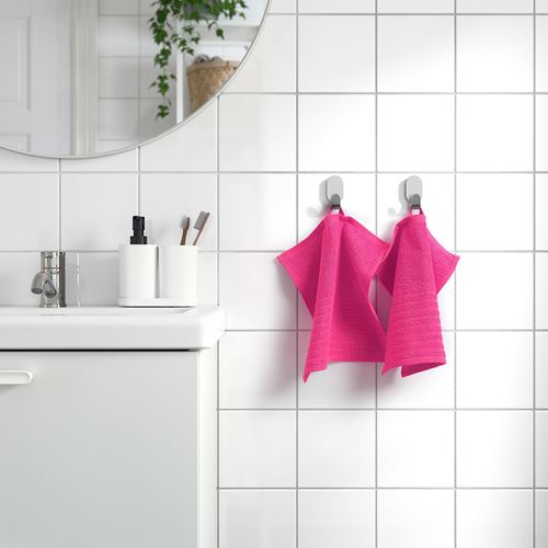 IKEA - VAGSJÖN, hand towel, bright pink, 30x30 cm