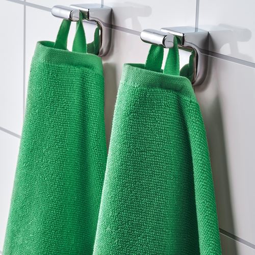 IKEA - VAGSJÖN, bath sheet, high-gloss green, 100x150 cm