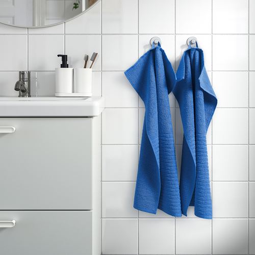 IKEA - VAGSJÖN, hand towel, bright blue, 40x70 cm