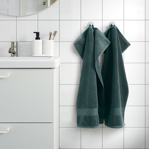 IKEA - FREDRIKSJÖN, hand towel, grey-turquoise, 40x70 cm