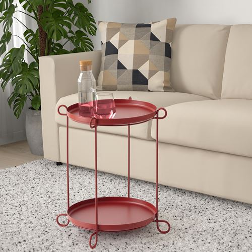 IKEA - LIVELYCKE, tray table, red, 50x54 cm