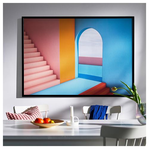 IKEA - BJÖRKSTA, colorful frame, multicolour, 140x100 cm