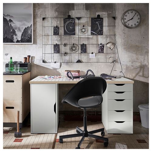 IKEA - ALEX, desk, white/anthracite, 140x60 cm