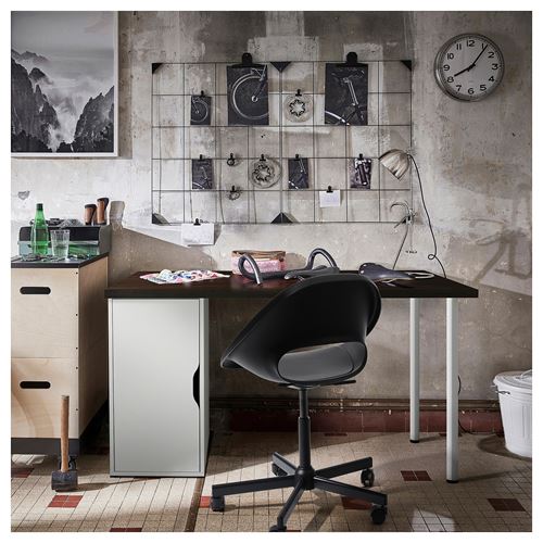 IKEA - ALEX, çalışma masası, venge-beyaz, 140x60 cm