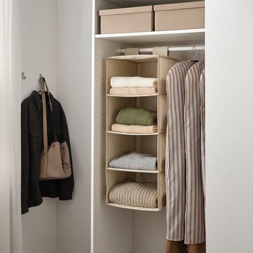 IKEA - RAGODLING, storage with compartments, beige, 36x45x92 cm