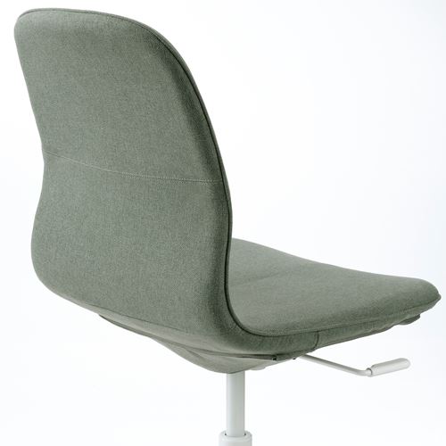 IKEA - LANGFJALL, office chair, Gunnared green-white, armless