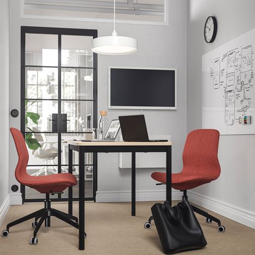 IKEA - LANGFJALL, office chair, gunnared red-black