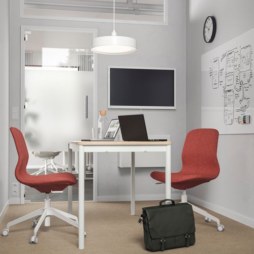 IKEA - LANGFJALL, office chair, gunnared red-white