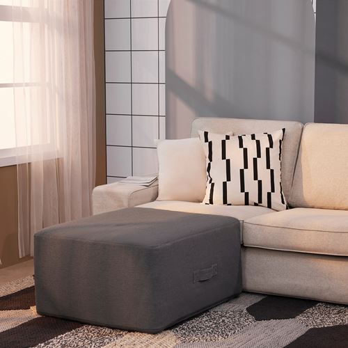 IKEA - VITHALL, mattress-pouffe, vissle grey, 80x200 cm