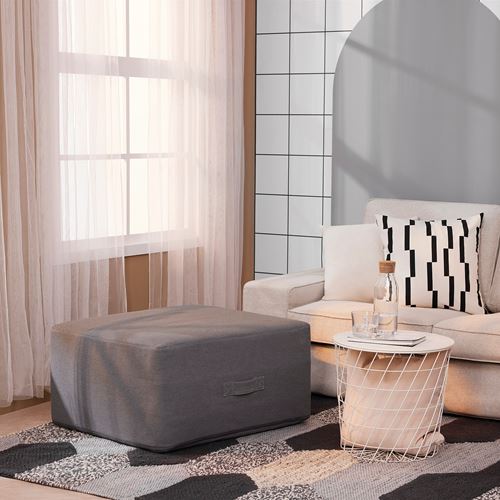 IKEA - VITHALL, mattress-pouffe, vissle grey, 80x200 cm