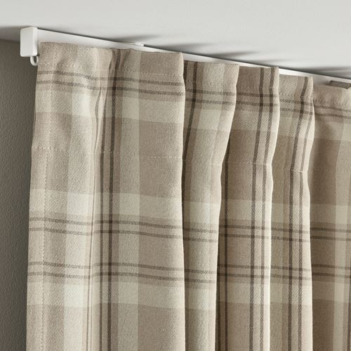 IKEA - HAGGVECKMAL, blackout curtain, 1 pair, beige, 145x300 cm