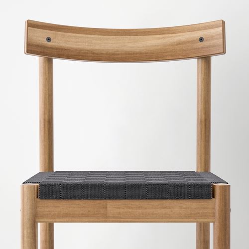 IKEA - NACKANAS, upholstered wooden chair, acacia