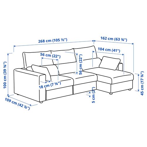 IKEA - ESKILSTUNA, corner sofa-bed with storage, hillared anthracite