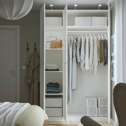 IKEA - PAX/GRIMO, PAX wardrobe, white, 150x60x236 cm