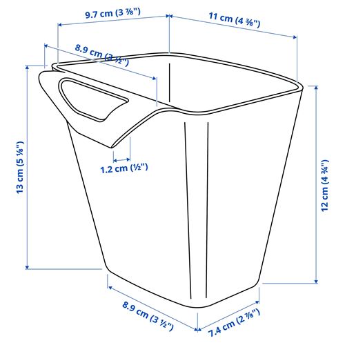 IKEA - SUNNERSTA, container, white, 12x11 cm