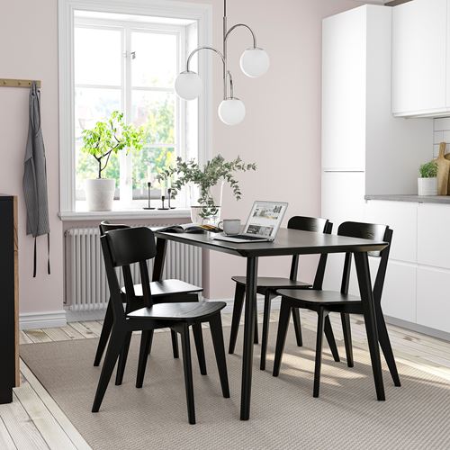 IKEA - LISABO, kitchen table, black, seats 4