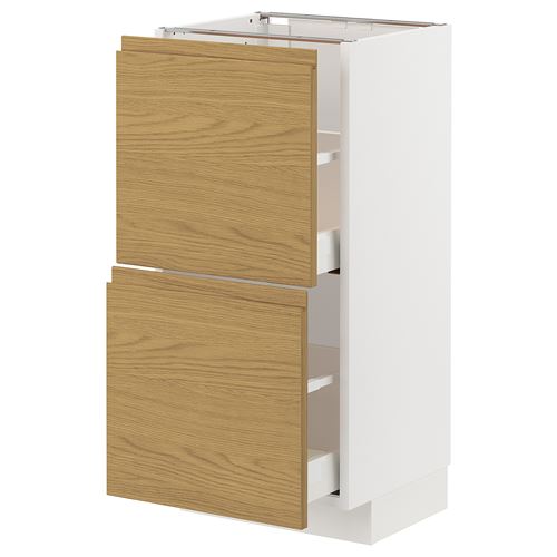 IKEA - METOD/MAXIMERA, base cabinet with drawers, VOXTORP oak effect, 40x37 cm