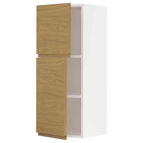 IKEA - METOD, kitchen wall cabinet, VOXTORP oak effect, 40x100 cm