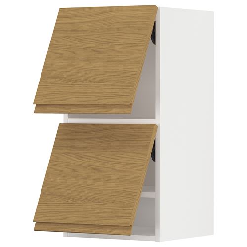 IKEA - METOD, kitchen horizontal wall cabinet, VOXTORP oak effect, 40x80 cm