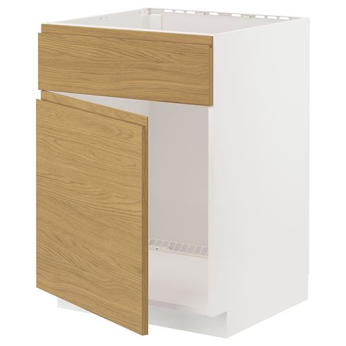 IKEA - METOD, sink cabinet, VOXTORP oak effect, 60x60 cm