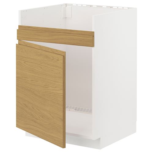 IKEA - METOD, sink cabinet, VOXTORP oak effect, 60x60 cm