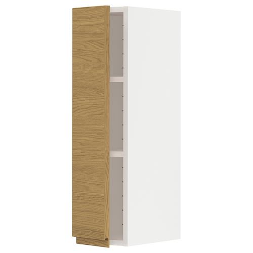 IKEA - METOD, kitchen wall cabinet, VOXTORP oak effect, 20x80 cm