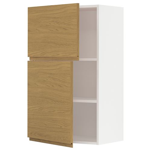 IKEA - METOD, kitchen wall cabinet, VOXTORP oak effect, 60x100 cm