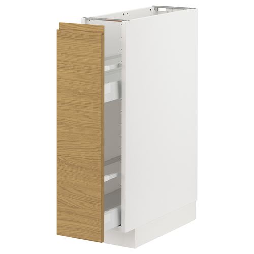 IKEA - METOD/MAXIMERA, base cabinet with drawers, VOXTORP oak effect, 20x60 cm