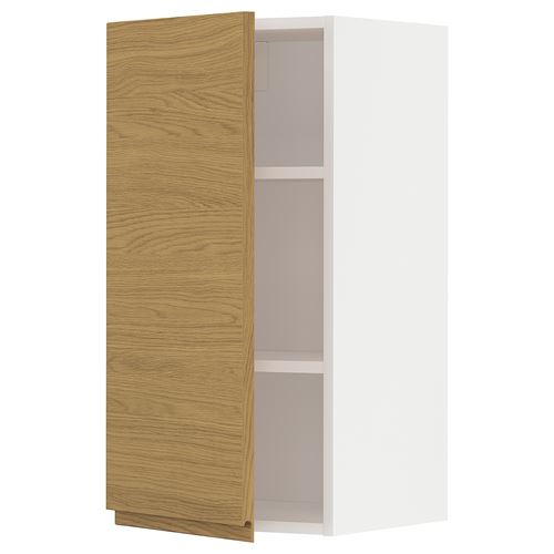 IKEA - METOD, kitchen wall cabinet, VOXTORP oak effect, 40x80 cm