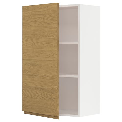 IKEA - METOD, kitchen wall cabinet, VOXTORP oak effect, 60x100 cm