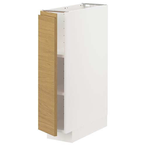 IKEA - METOD, base cabinet with doors, VOXTORP oak effect, 20x60 cm