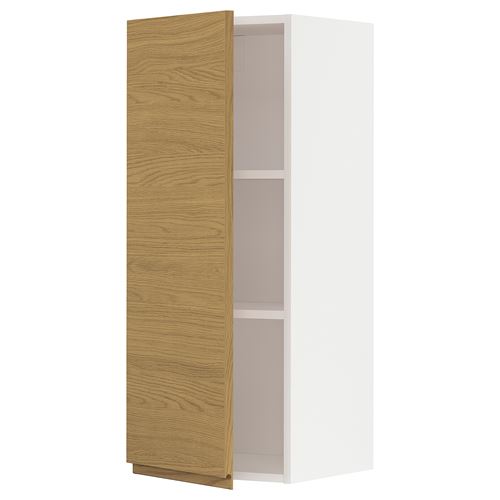 IKEA - METOD, kitchen wall cabinet, VOXTORP oak effect, 40x100 cm