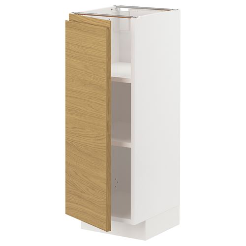 IKEA - METOD, base cabinet with doors, VOXTORP oak effect, 30x37 cm