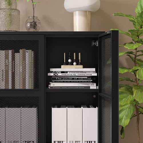 IKEA - IVAR, cabinet with door, black, 80x83 cm