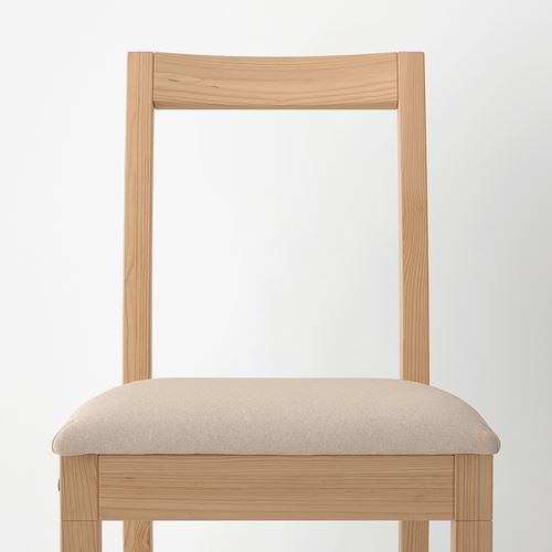 IKEA - PINNTORP, upholstered wooden chair, light brown-Katorp natural