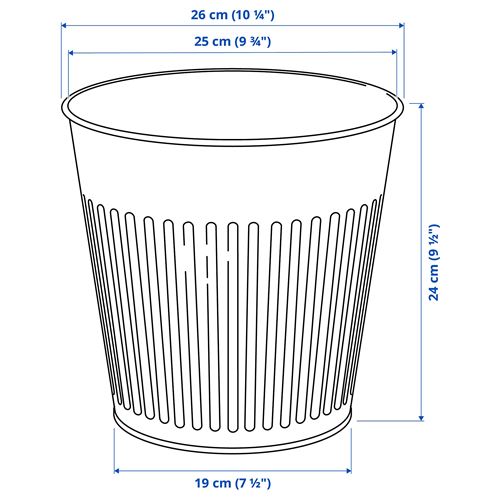 IKEA - CITRONMELISS, steel plant pot, anthracite, 24 cm