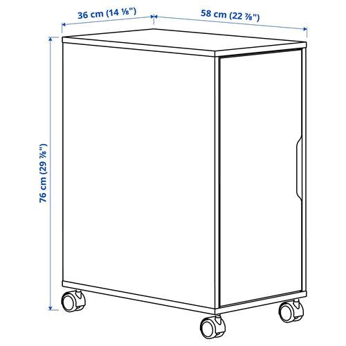 IKEA - ALEX, storage unit, turquoise-black, 36x76 cm