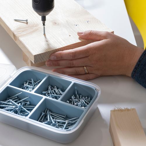 IKEA - TRIXIG, screw set, grey