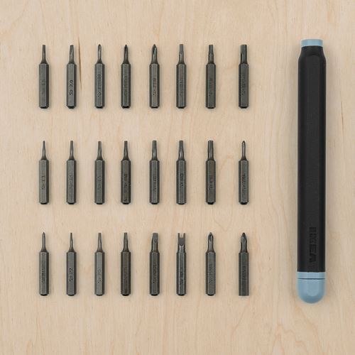 IKEA - TRIXIG, precision screwdriver set, black/blue