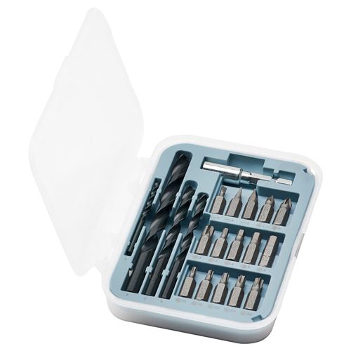 IKEA - TRIXIG, drill bit set, black/blue