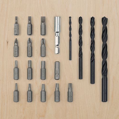 IKEA - TRIXIG, drill bit set, black/blue