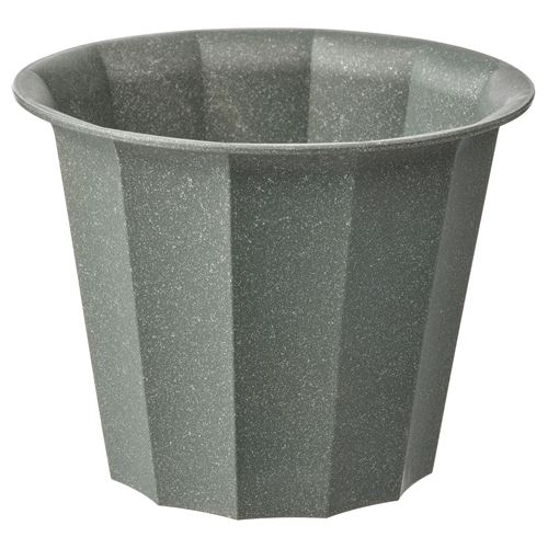 IKEA - BUSKVERK, steel plant pot, grey, 9 cm