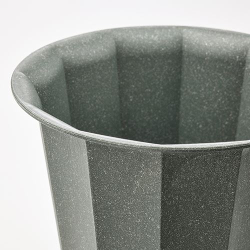 IKEA - BUSKVERK, steel plant pot, grey, 9 cm