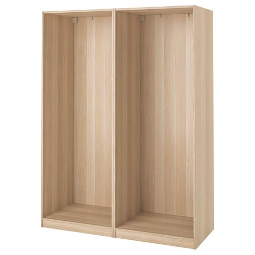 PAX white stained oak effect 150x58x201 cm wardrobe frame - 79494763 | IKEA