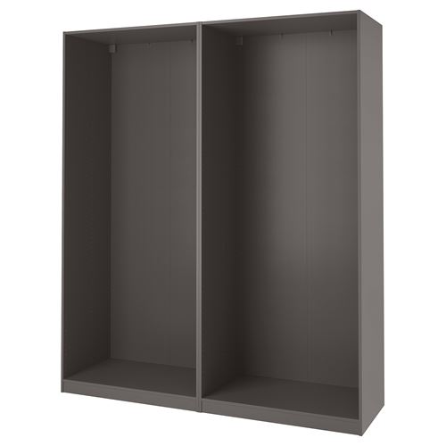 IKEA - PAX, wardrobe frame, dark grey, 200x58x236 cm