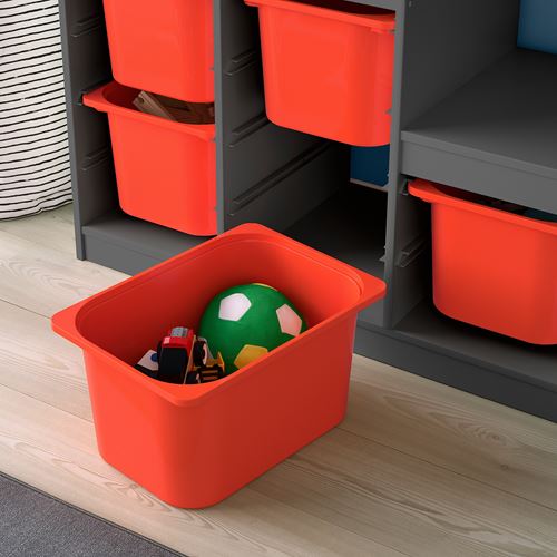 IKEA - TROFAST, storage-unit, grey-orange, 99x44x94 cm